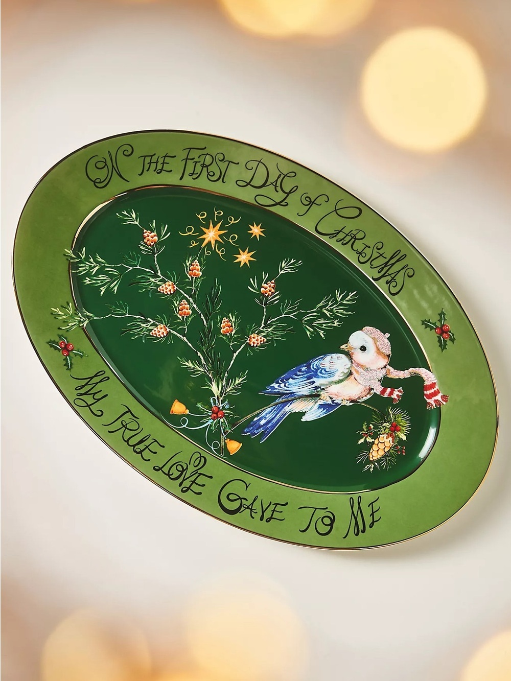 Phannapast Taychamaythakool x Anthropologie Twelve Days of Christmas Platter New